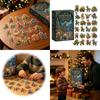 2D Flat Dinosaur Park Christmas Countdown Calendar with 24 Surprise Figures Christmas Advent Calendar for Halloween Christmas