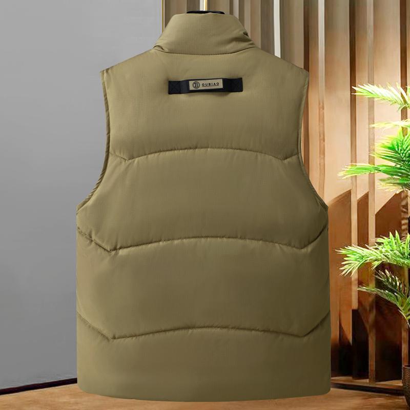 Plus Size L-8XL Fashion Warm Vest Man Winter Waterproof Sleeveless Jackets Casual Thick Men's Coat