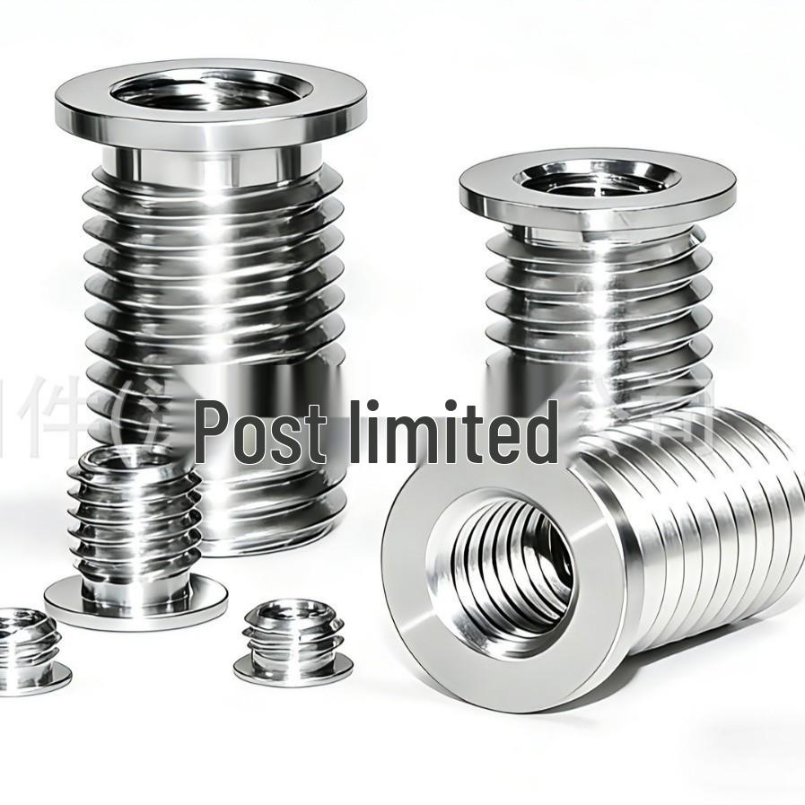 200H Stainless Steel Slotted Flange Self-Tapping Threaded Insert Nut, Internal/External M24568
