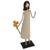 White Metal Statue Vintage Desk Ornament Decor Statues Flower Sculpture  Living Room Shelf