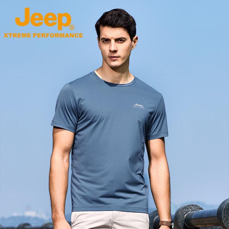Jeep Men s Outdoor Quick-Dry Round Neck T-Shirt 3XL