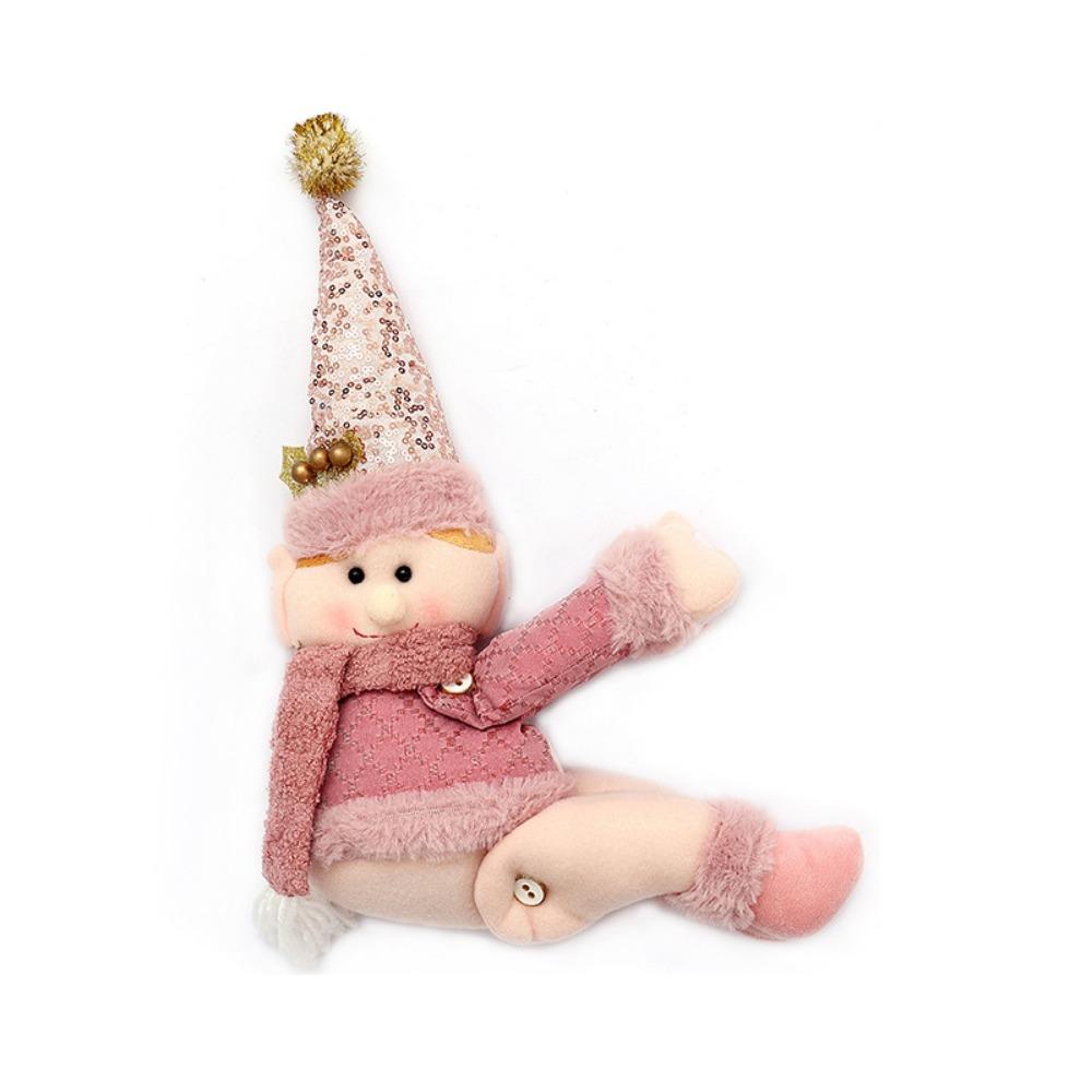 

Hanging Christmas Rudolph Curtain Tieback Cartoon Sequined Elf Ornaments Door Curtain Boy