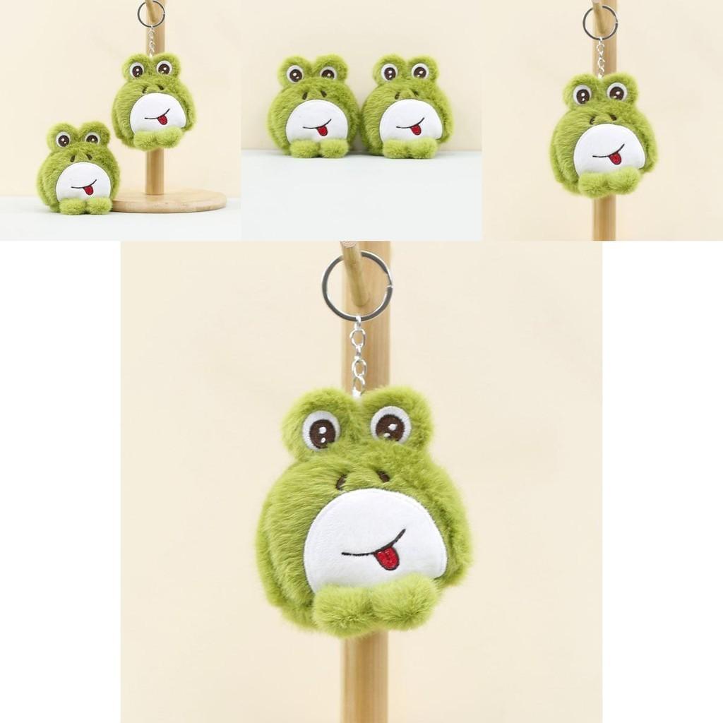 Adorable Plush Frog Keychain Soft Green Frog Toy Cute Froggy Bag Charm