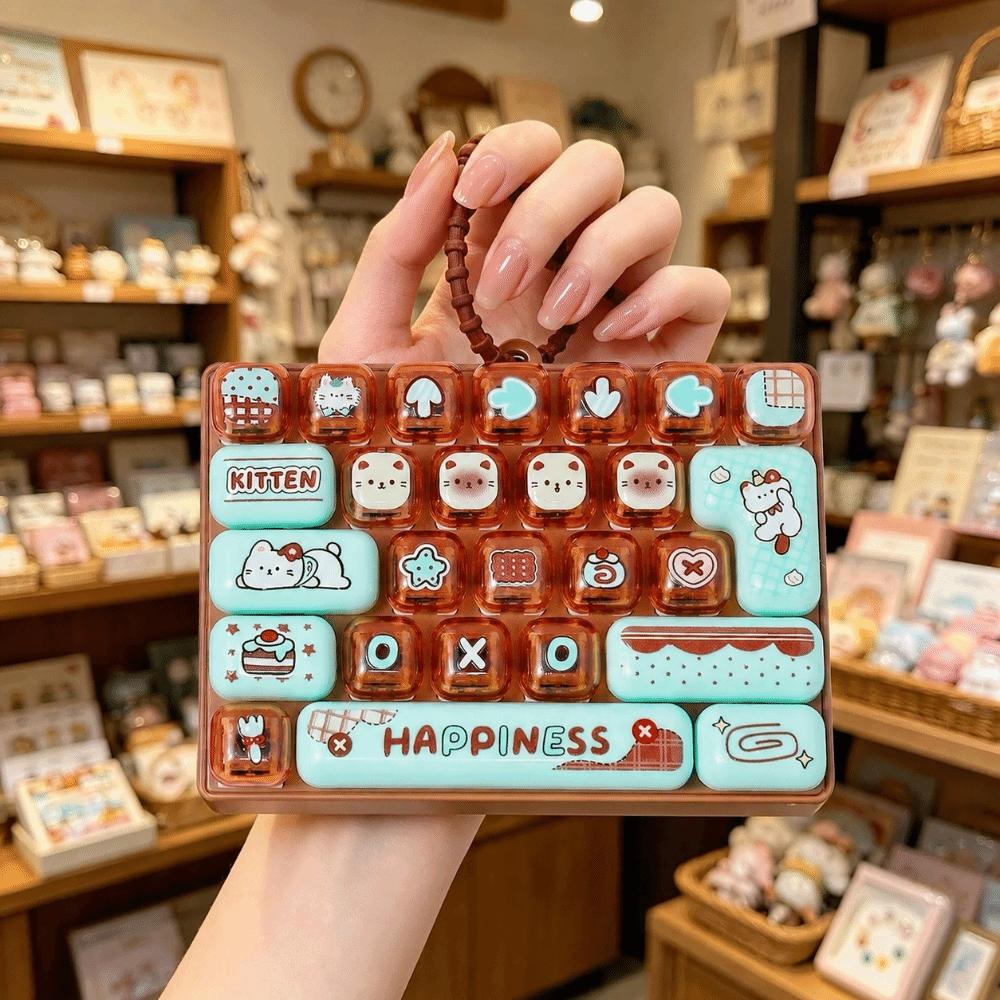 Squeeze Type Decompression Button Toy 26-Key Design Bag Hanging Ornament Bag Decoration