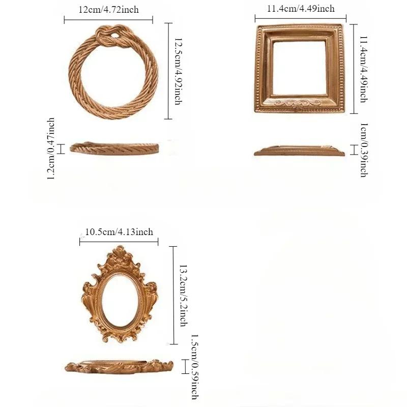 Europäische Mode Kreative Geschenke Viktorianischer Stil Retro Harz Mini Engel Oval Klein Fotorahmen Zubehör Positionierungsrahmen