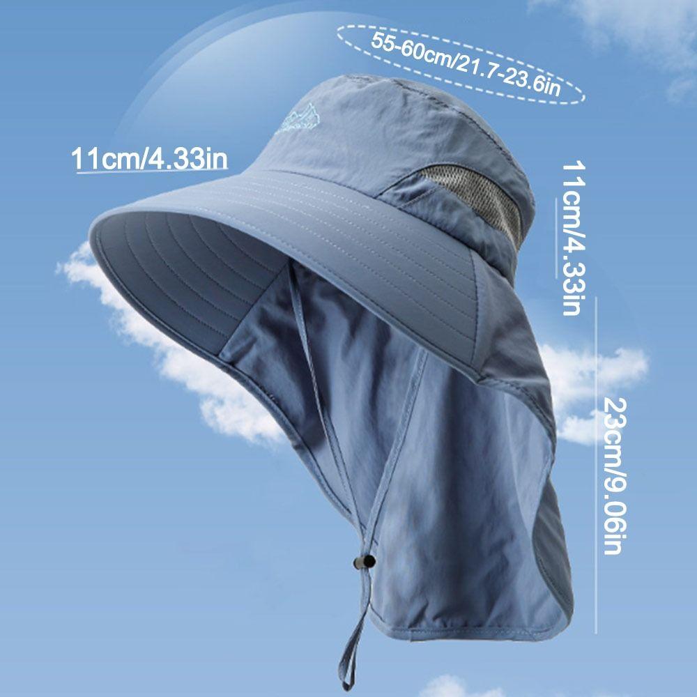 Casual Anti UV Shawl Fisherman Hat Quick Dry Wide Brim Sun Hat Breathable Adjustable Bucket Hat Outdoor Sports