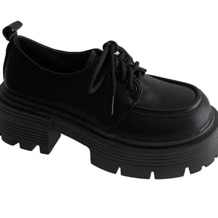 Spring 2025 British style platform Mary Jane small leather shoes women's new skirt versatile college style loafers