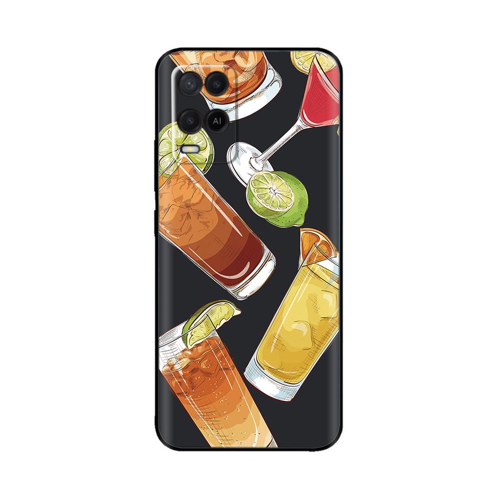 For Oppo A54 A74 Case Soft Black Silicone TPU Phone Back Cover for Oppo A54 4G CPH2239 A54 5G CPH2195 A74 4G 5G Case Cover Coque