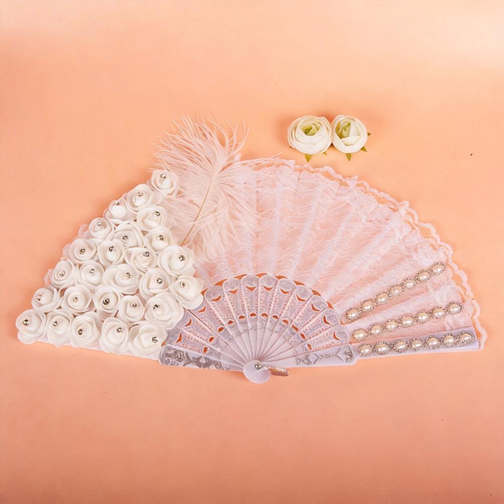 Lace Wedding Fan Bridal Handheld Fan Western Style Creative Decoration Bride Wedding Accessories Home Decor Gift for Wedding