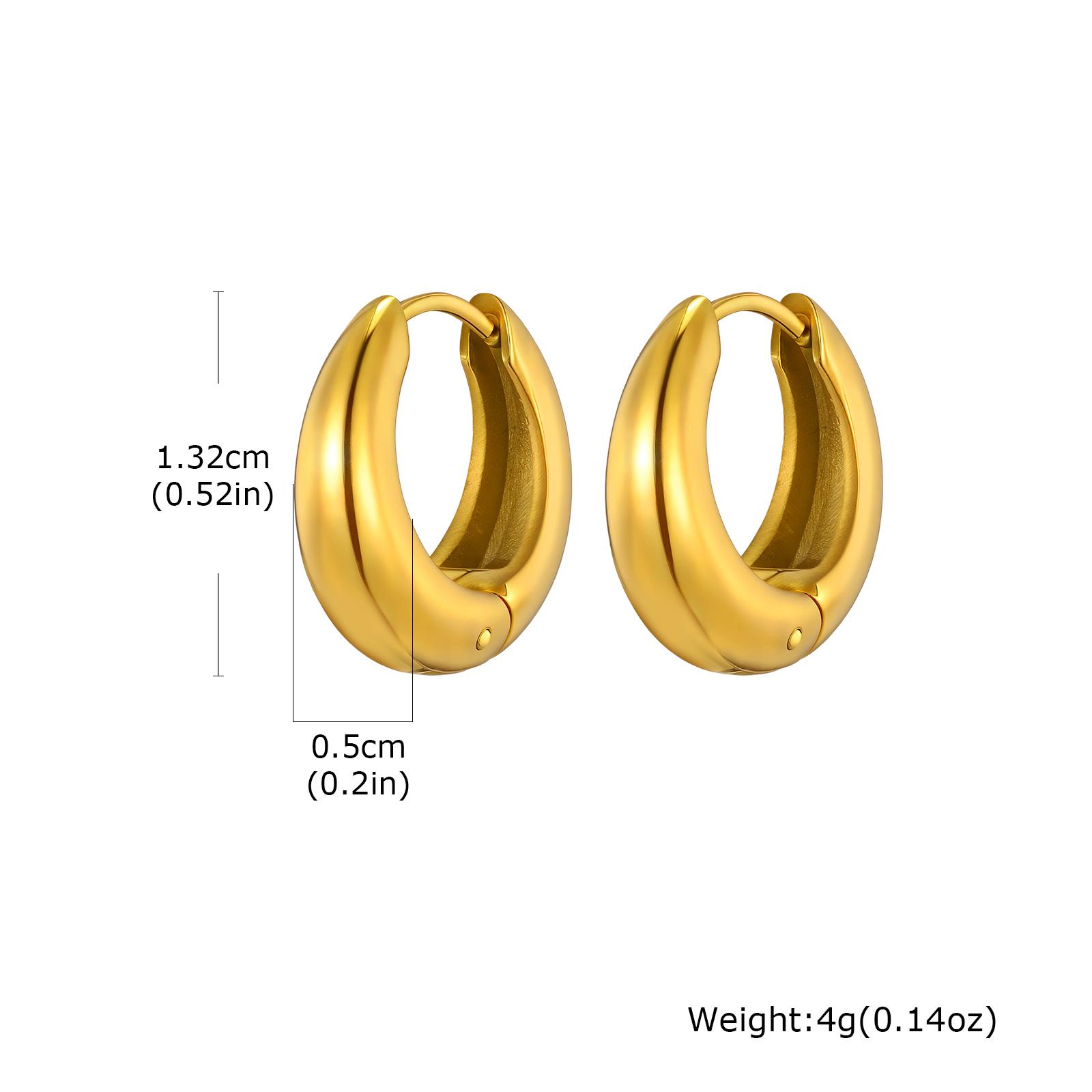 

Minimalist Polished U-shaped Hoop Earrings for Women,Stainless Steel Geometric Huggie Earrings,Trendy Jewelry Gift