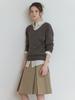 Deomiteun Hound Cotton Skirt (Olive Beige)