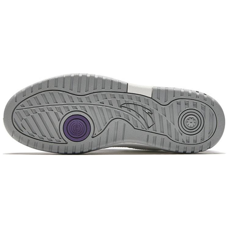 Anta Full Score Comfortable Fashion Trendy Lightweight Increased Height Low-Top Sneakers Women sneakers White Gray Purple 122448032-1