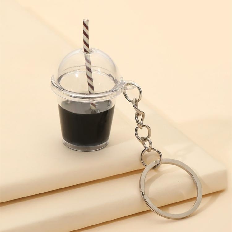 Small BobaMilk Tea Cup Key Chains Cute Bubble Tea Keychain KawaiiCar Keyring