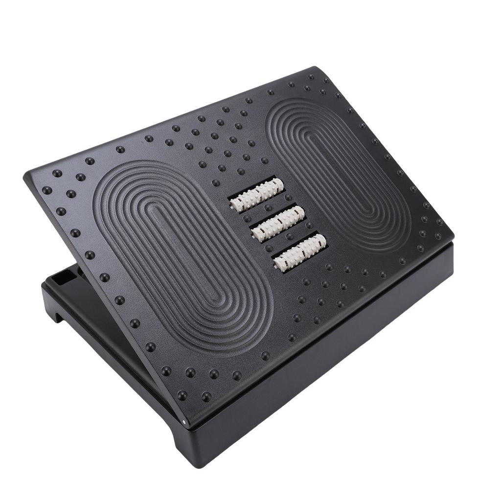 Under Desk Footrest Height Adjustable Ergonomic Anti Slip Detachable Foot Stool for Plane Office Home