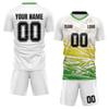 Men’s DIY Short Sleeve Jersey Two Piece Set Athletic Uniform with Geometric Print for Sports Training and Team Activities