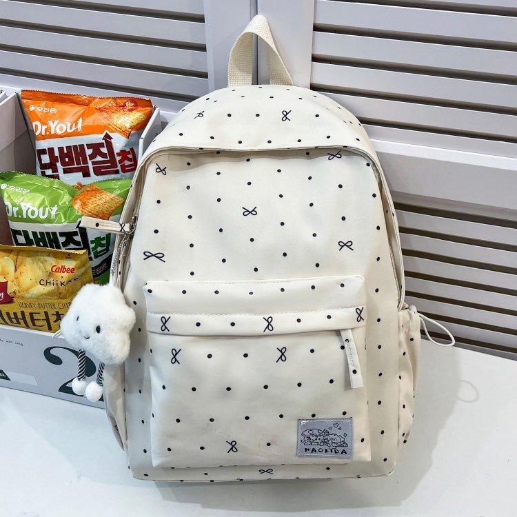 Schoolbag Korean Version Ins Style Backpack Female College Student Simple Versatile Schoolbag Junior High School Student Backpack Outdoor Travel Bag