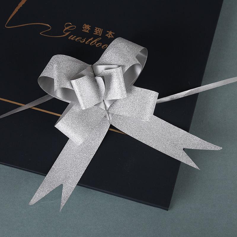 Medium Frosted Ribbon Bow Pull Flower for Gift Decoration and Flower Arrangements