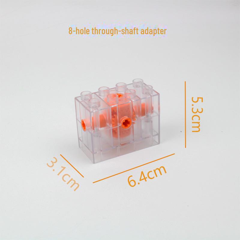 Kompatibilní stavební bloky s velkými částicemi: Příslušenství pro výuku mechanických převodů a robotů (9656 sypkých kusů)