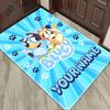 Name Custom Bluey Cartoon Carpet Rug for Living Room Bedroom Home Sofa Decoration,Kids play Non-slip Floor Mat