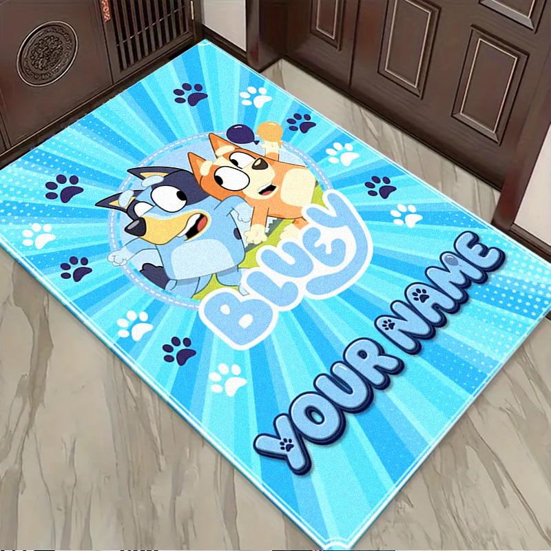 Name Custom Bluey Cartoon Carpet Rug for Living Room Bedroom Home Sofa Decoration,Kids play Non-slip Floor Mat