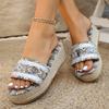 Fashion Women Slippers Summer Platform Shoes for Women New Beach Casual Heeled Sandals Bohemian Handmade Slippers Ladies Slides Women