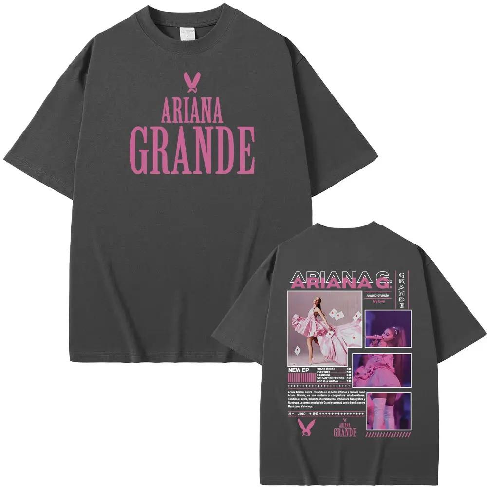 Pop Singer Ariana Grande Bunny Dangerous Woman 2026 Tour Concert Graphic TShirt Unisex Harajuku Style Oversized Bestseller