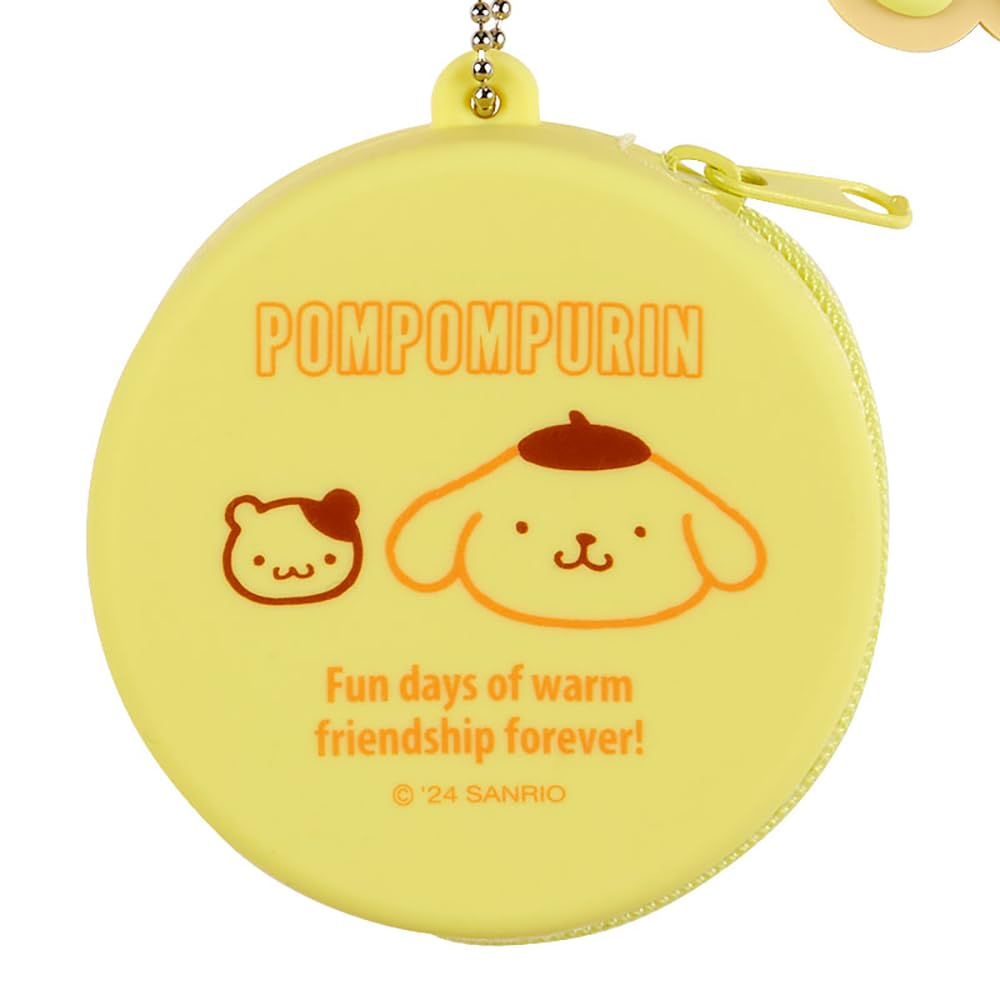 Sanrio Silicone Mini Case Charm Pompompurin Keychain x x 3 Character Item 240052 (6.5 6.5 cm)