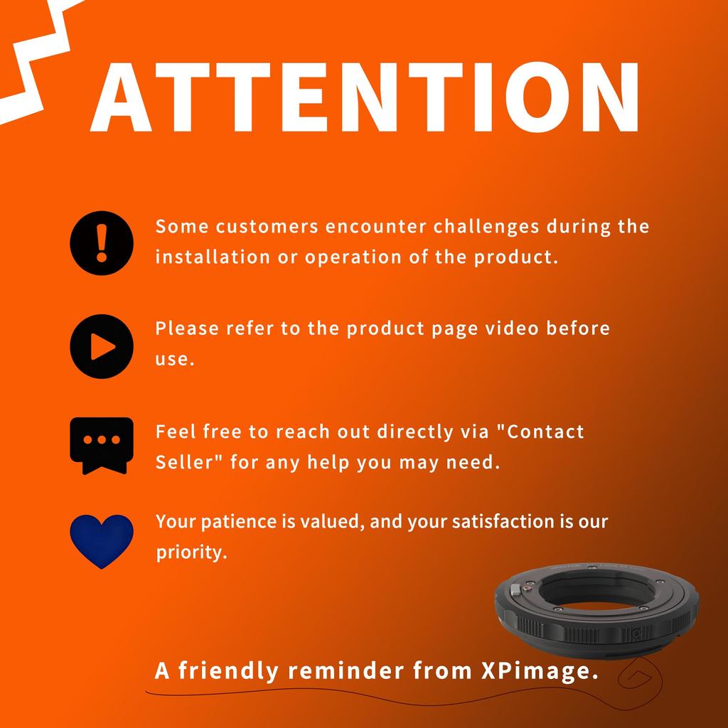 XPIMAGE Mount Compatible with Nikon Lenses On Sony Cameras Adapter F-mount E-mount (A7M3/A7M4)