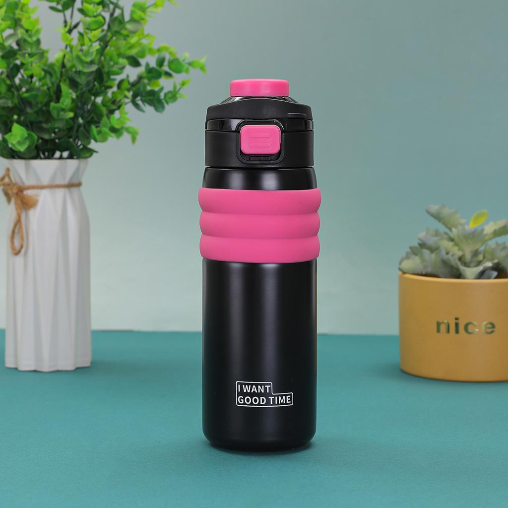 Nový Cool Dvojitý Termoskový Hrnek Nerezový Venkovní Přenosný Přenosná Sportovní Konvice Vysoký Vzhled Horizontální Pítko