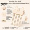 Natural Fluffy Hair Tool Heated Volume Clip for Fine Flat Hair, Electric Root Lifter Comb Portable Styling with 2 Heat Settings, Volumizing Puffy Lift