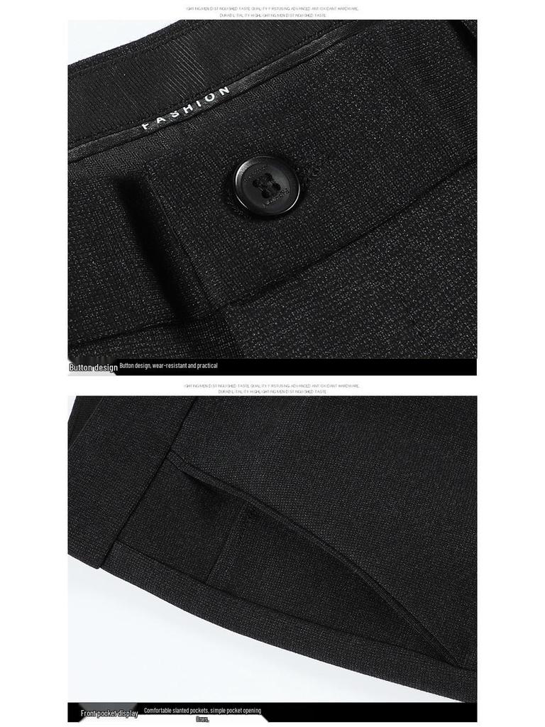 Premium Winter Fleece-Lined High Waist Straight-Leg Pants for Middle-Aged & Elderly Men - Warm, Loose, Casual Wear