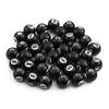 50pcs/lot Black Acrylic Billiards Shape Round Beads Beaded Accessories Spacer Loose Beads For DIY Jewelry Making Findings