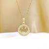 Elegant Titanium Smiley Face Necklace for Women - High-End Clavicle Chain Fashion Accessory