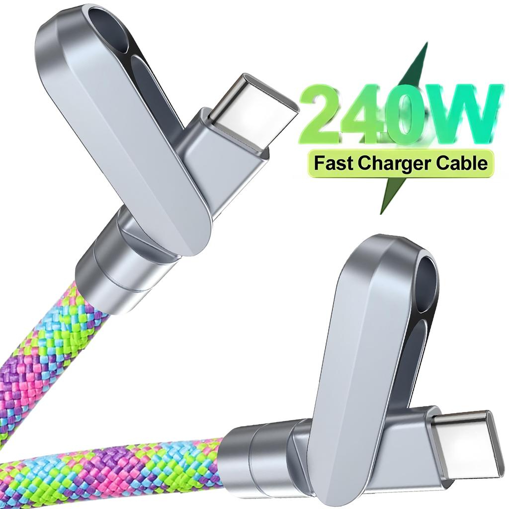 2 IN 1 Portable Phone Lanyard Data Cable 240W PD3.1 Type C To Type C Fast Charging Cord for Macbook iPad iPhone 16 15 Xiaomi 14