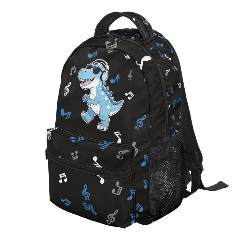 Zipper Schoolbag Full Print Layered Primary School Backpack Dinosaur Cartoon Casual Spring Outing Bag Can Be