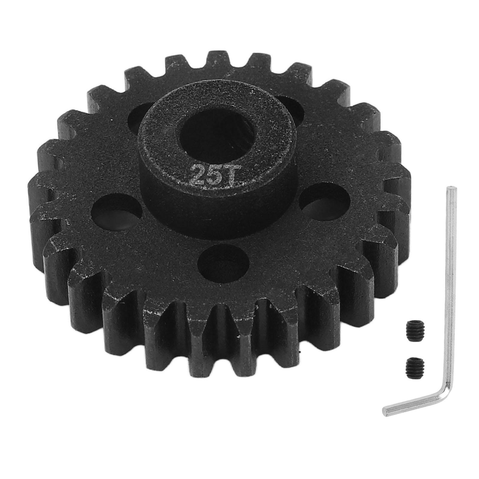 

RC Motor Gear Steel 25T Rust Protection Wearproof 5mm Aperture RC Car Motor Pinion Gear for Arrma