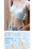 Thin ice silk lifting seamless underwear for girls in summer, with large chest and small chest, semi fixed cup, beautiful back bra, crossed back