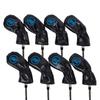 8Pcs Golfs Iron Head Cover Thick PU Leather Embroidered Number Golfs Head Cover Replacement Headcover Protective Cover