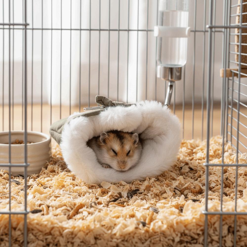 Comfortable Hamster Sleeping Bag Soft Pet Cotton Nest Hamster Plush Nest  Small Pet Use