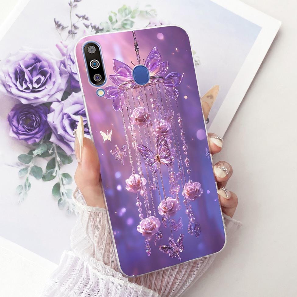 Für Samsung A40S Hülle Transparent Niedliche Katze Mode Schmetterling Lustig Bemaltes Gehäuse Für Samsung Galaxy A40S Abdeckung SM-A3050
