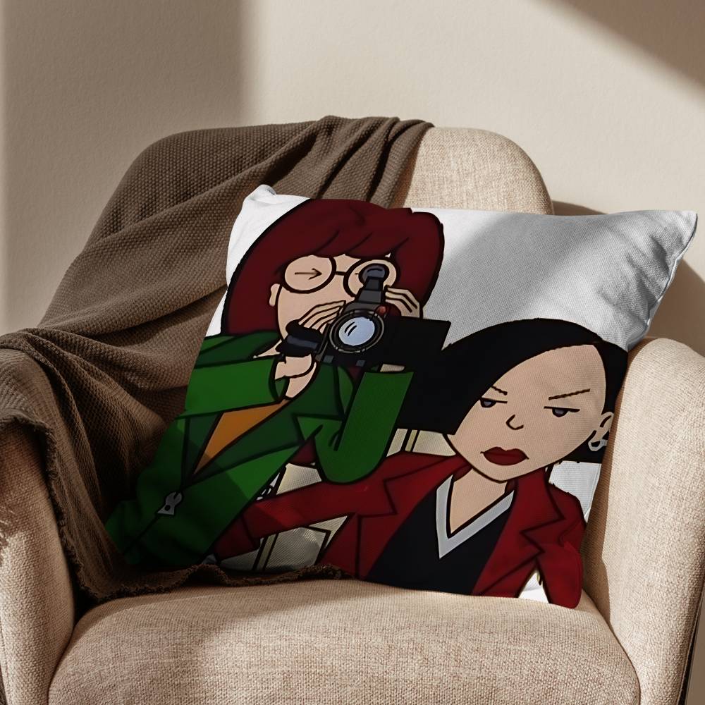 Humor Daria Morgendorffer Pillow Case Sofa Living Room Bedroom Headboard Backrest Cushion Square Cushion Nap Time