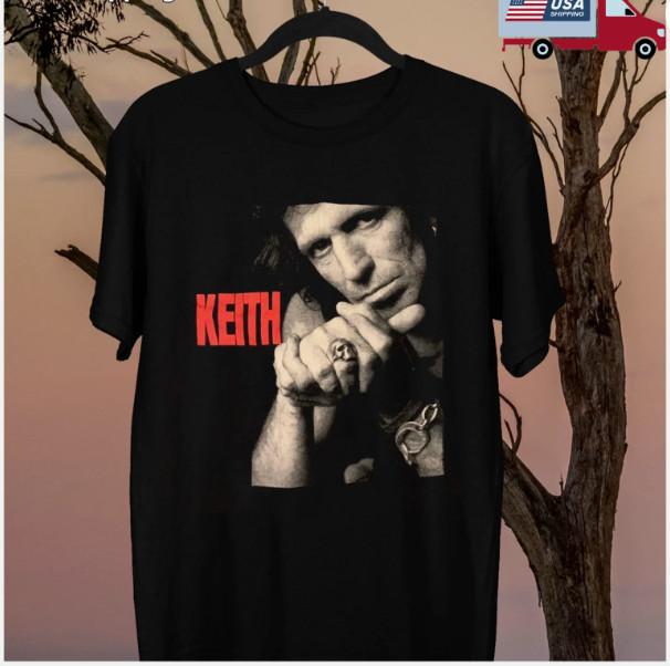 Keith Richards Gift For Fans Black All Size S-4XL T-Shirt