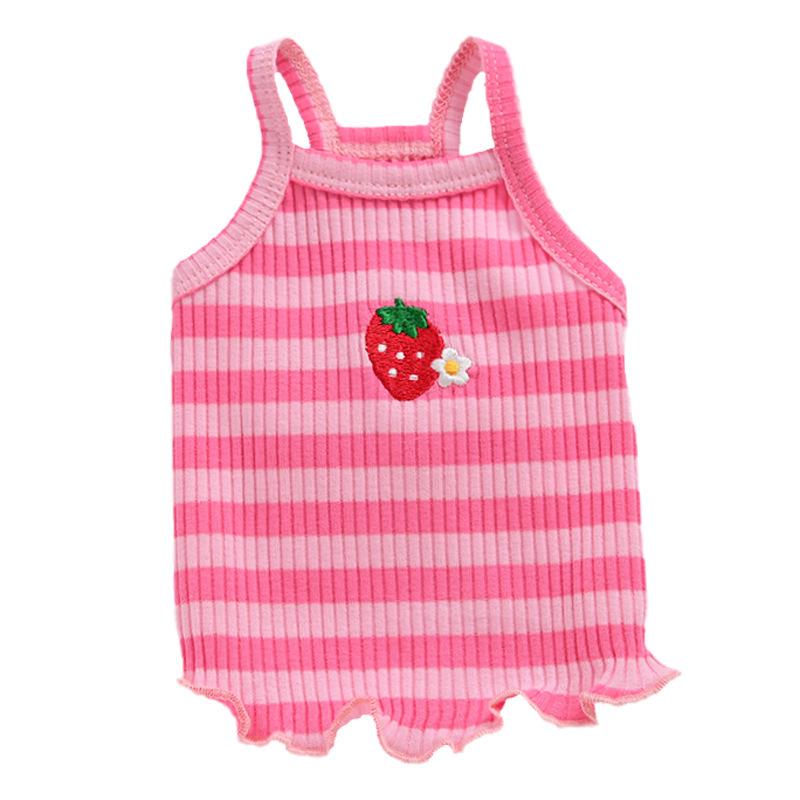 Striped Pet Dog Dog Clothing Cat Small Dog Bichon Pomeranian Teddy Suspender Vest Spring Summer Thin