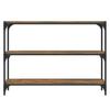 Bookshelf Smoked Oak 100 x 33 x 70.5 cm Wood Based Panel and Steel