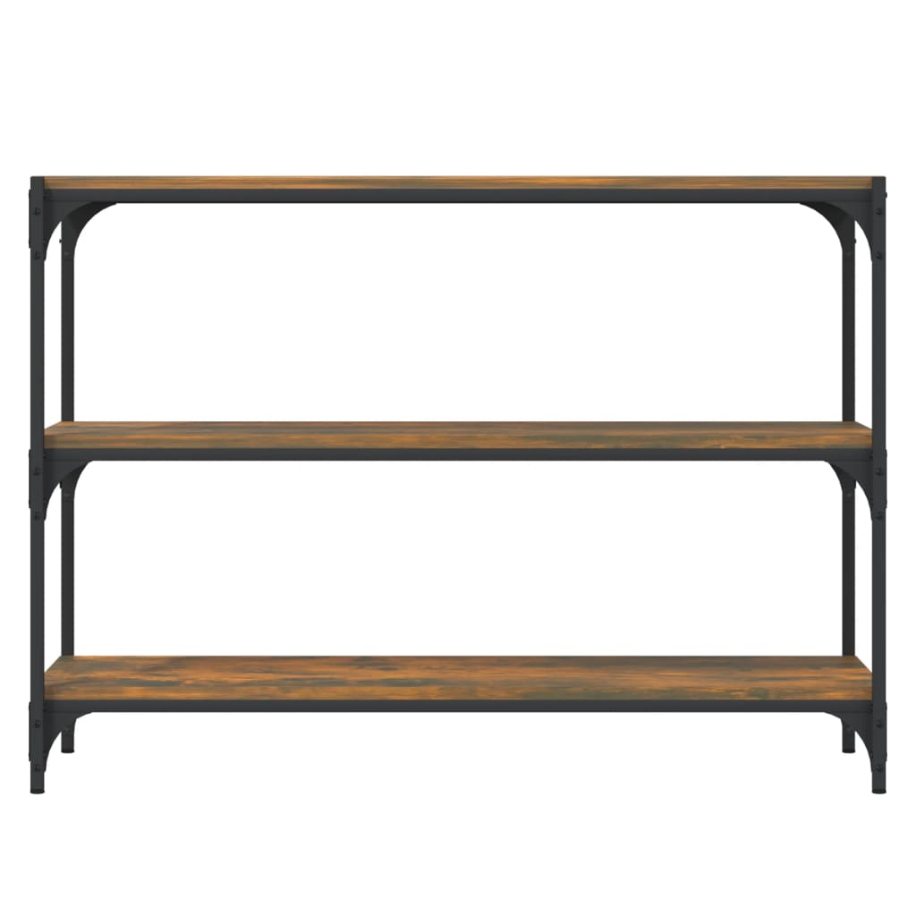 Bookshelf Smoked Oak 100 x 33 x 70.5 cm Wood Based Panel and Steel