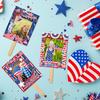 Theme Day Independence Flag Pattern Handheld Photo Frame Shooting Decor Prop