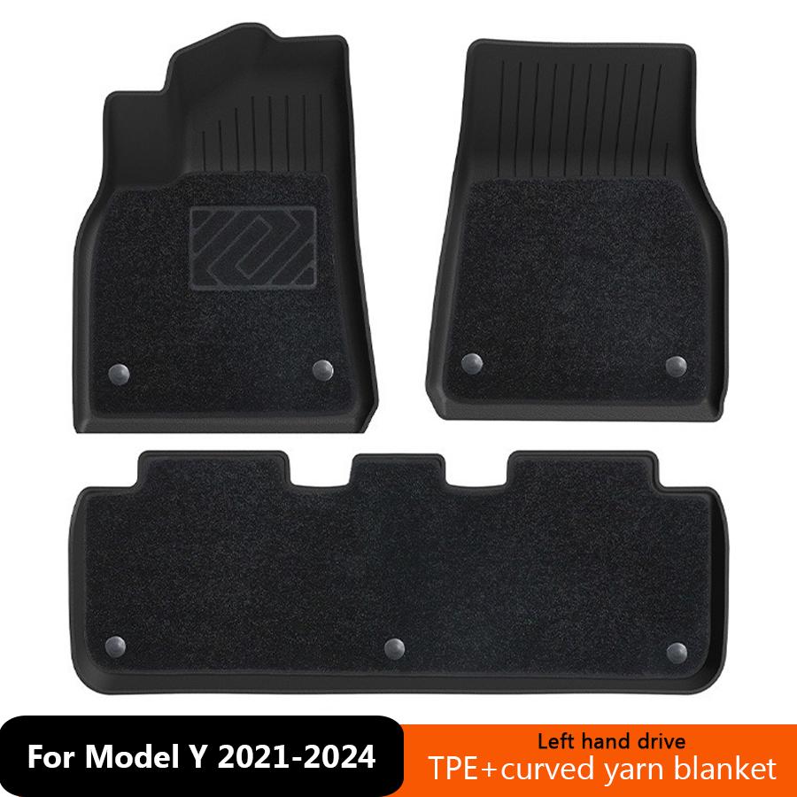 For Tesla Model YL NEW Model Y Juniper ,For Model 3 Highland 2025- 2026 TPE Car Floor Mats Waterproof Internal Accessories Mat