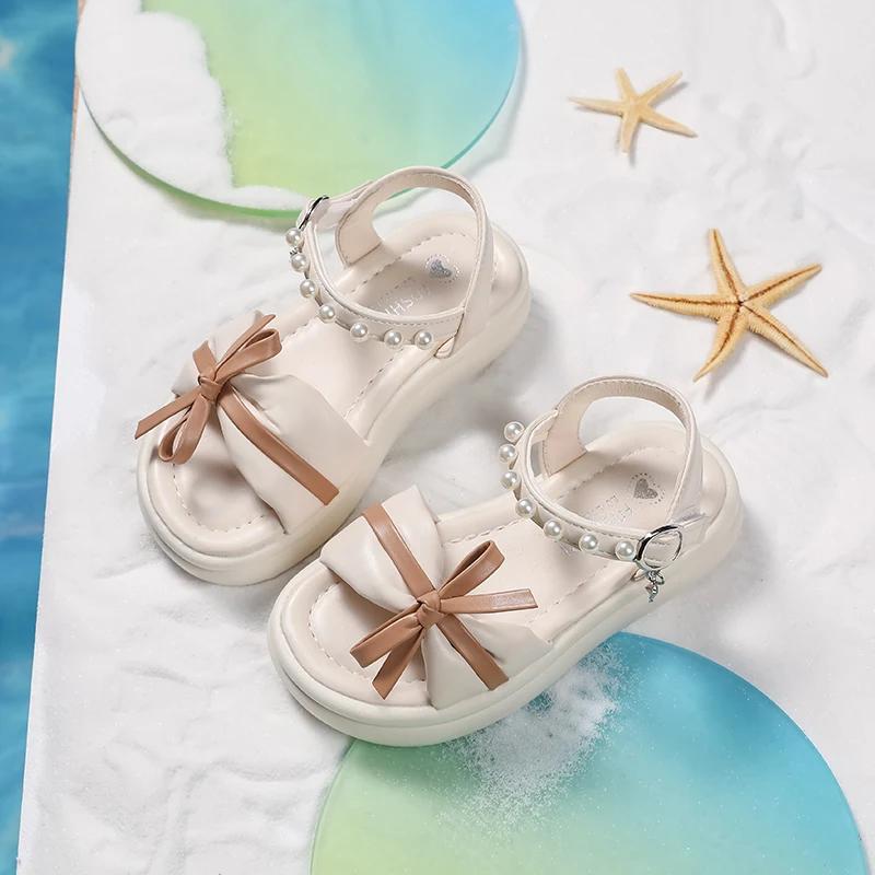 Girls' Shoes Children's Princess Kids Sandals 2025 New Summer Baby Soft Soled Ocean Beach Big Children's Sandals