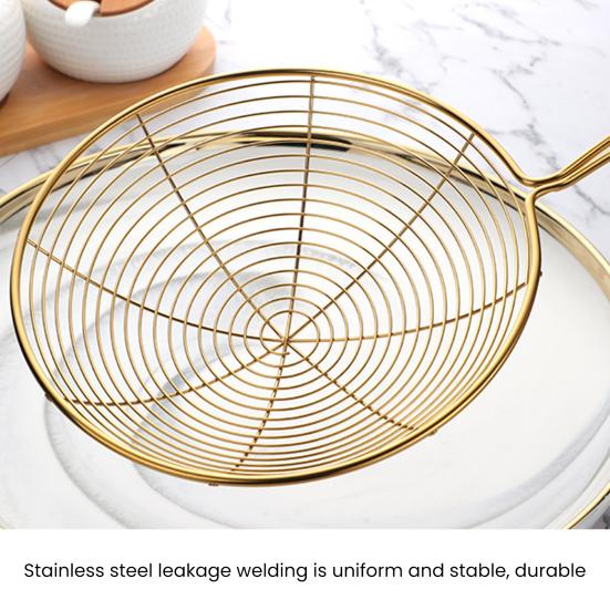 Anti-scalding Stable Welding Useful Anti-rust Stainless Steel Food Strainer Scoop Fried Net