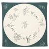 Musubi Furoshiki Choju Jinbutsu Giga of Animals and with a Round Moss Organic Made In (Wrapping Cloth), 68cm, (Caricature Animals) Window, Green,
